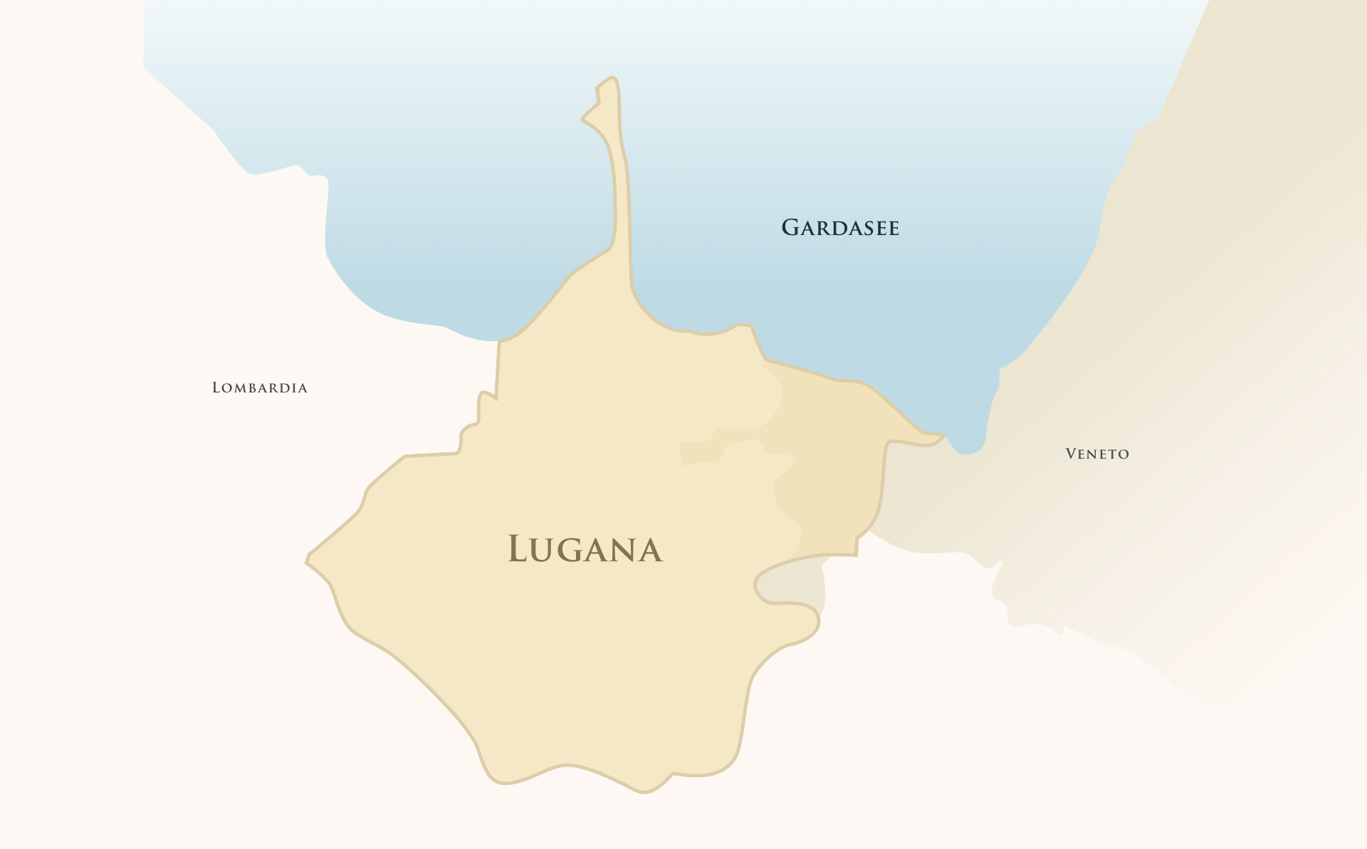 Anbaugebiet Lugana und Garda DOCWeine. Weinkeller Montonale